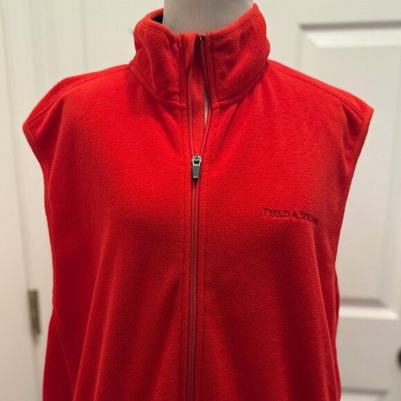 Field & Steam Men's Fleece Vest, Full Zip, Red, Size L - Picture 1 of 4